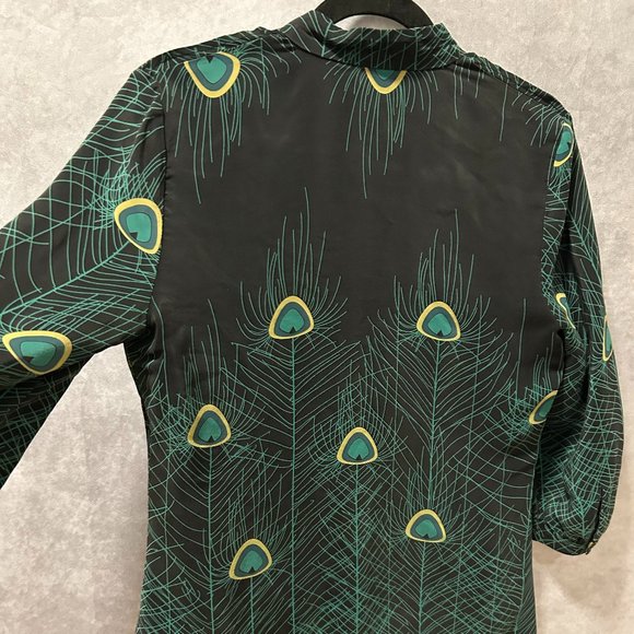 Vintage flowy Peacock Button Up - Picture 5 of 5